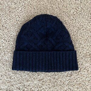 Icebreaker Wool Cable-Knit Beanie, Navy Blue, One Size